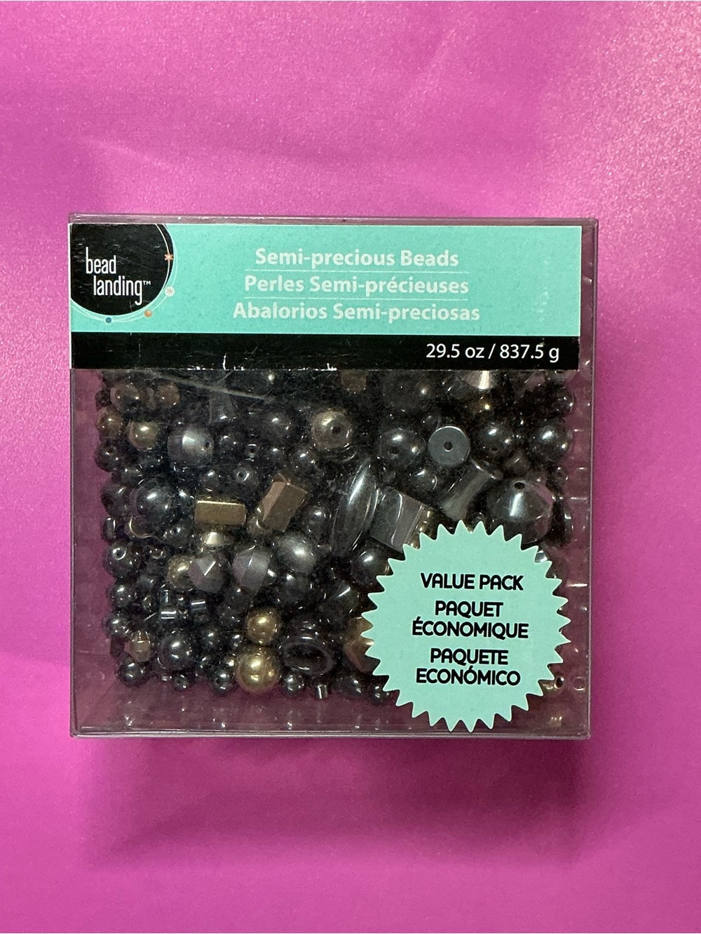 DIY Semi-Precious Beads Hematite Dark Gray Bronze Copper Value Pack